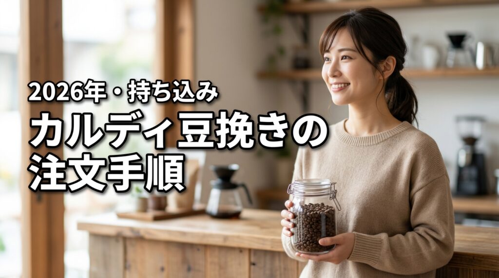 カルディの豆挽き持ち込み対応は？注文手順4ステップと挽けない時の対処法