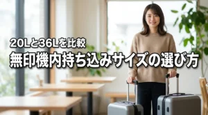 無印のスーツケースで機内持ち込みサイズを選ぶ5つのポイント！20Lと36Lを比較