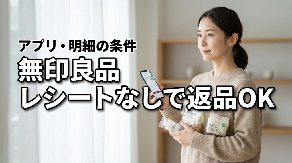 【結論】無印良品はレシートがない商品も返品可能！アプリやカード明細の条件