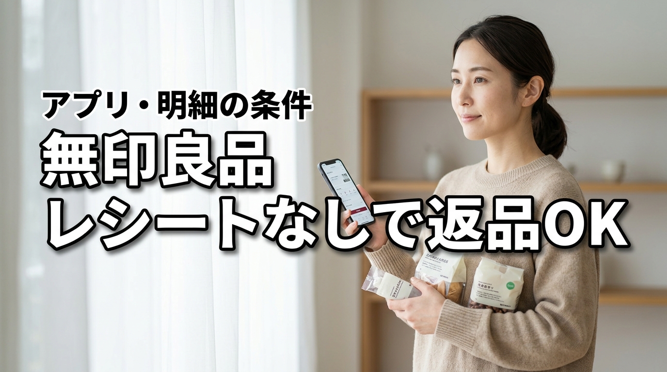 【結論】無印良品はレシートがない商品も返品可能!アプリやカード明細の条件